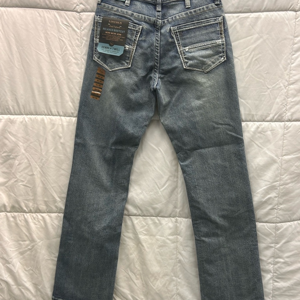 Lincoln Outfitters Jeans Mens 32x36 Relaxed Bootcut Workwear Denim NWT